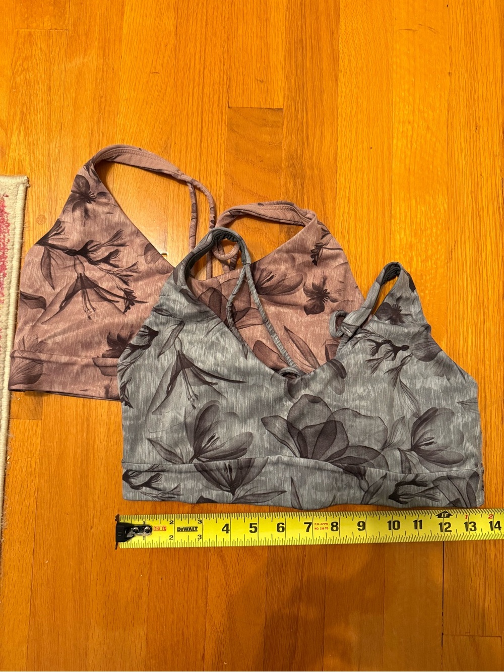 Athleta Floral Seamless Bralettes in Mauve and Slate set of two - Picture 5 of 5